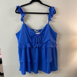 NWT Perfectly Priscilla “Just Trust Me Top” in Cobalt Blue size 22/24